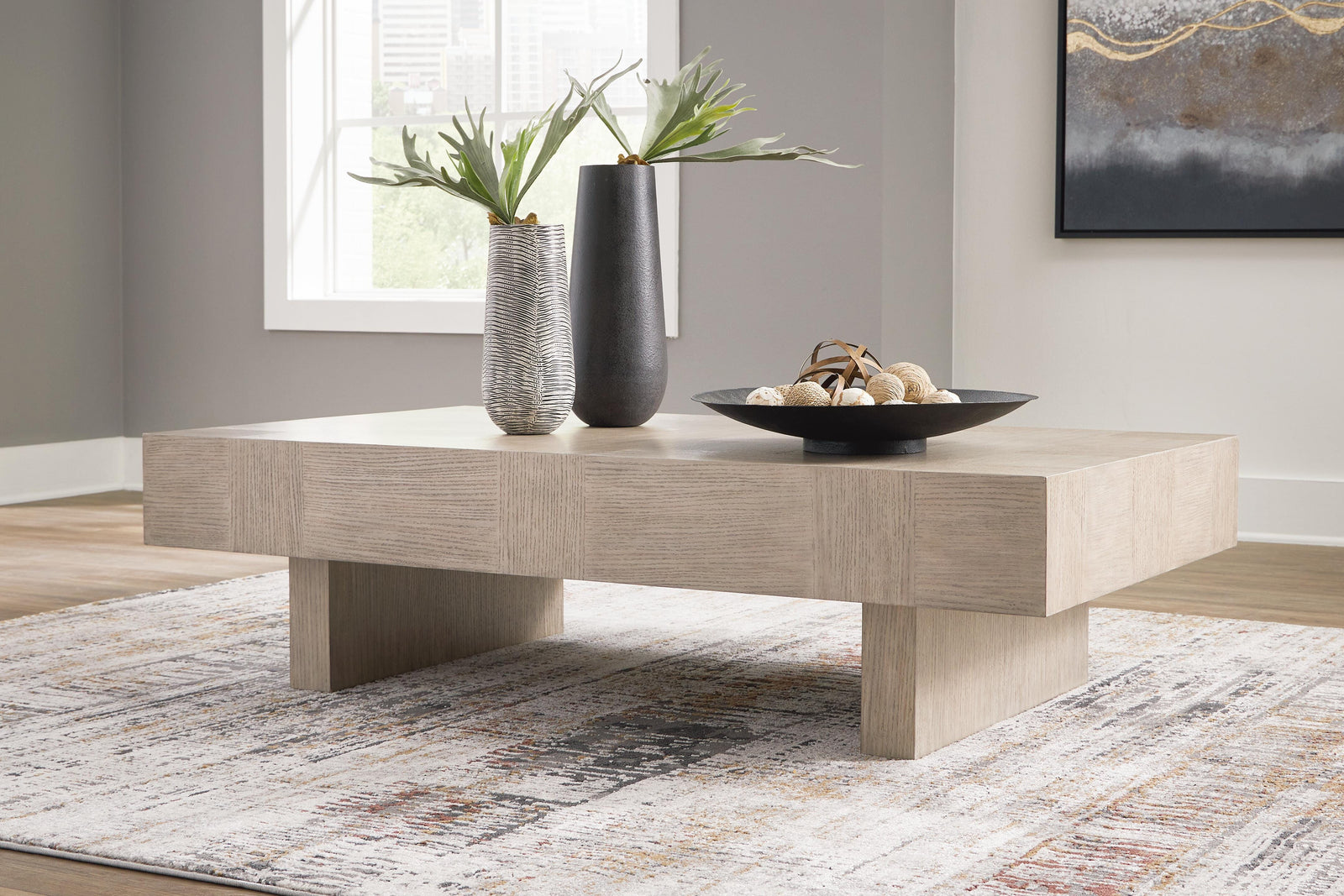 Jorlaina Coffee Table and 2 End Tables - Light Grayish Brown  (T922-SI) - Image 11