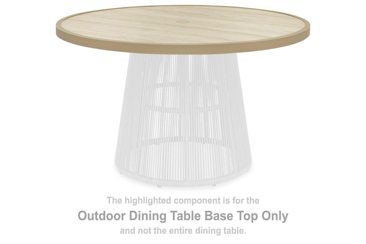 Orchard Beach Outdoor Dining Table Base Top (PCP373-SI) - Image 2