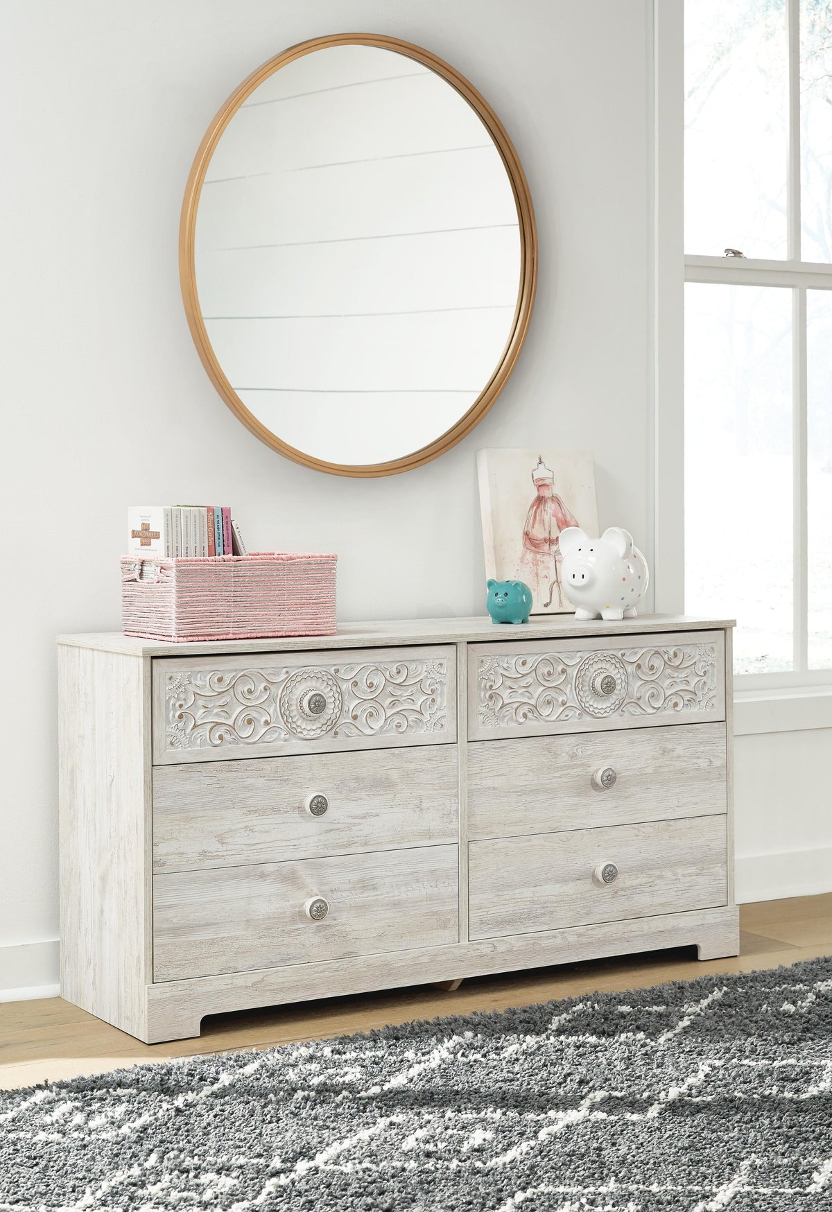 Paxberry Dresser - Whitewash  (EB1811-SI) - Image 11