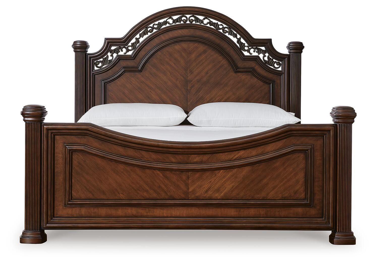 Lavinton Poster Bed, Dresser, Mirror and Nightstand - Brown  (B764-SI) - Image 4