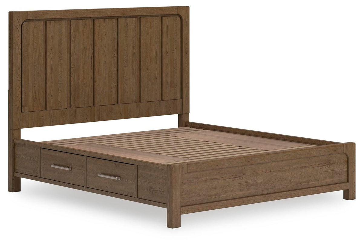 Cabalynn Panel Bed with Storage, Dresser and Mirror - Light Brown  (B974-SI) - Image 10