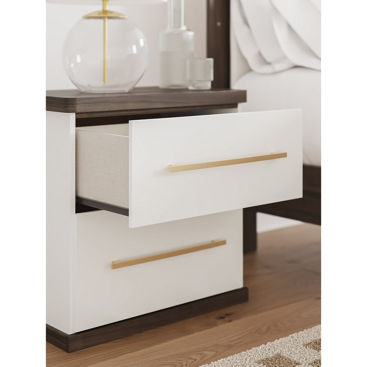 Kendanport Queen Upholstered Bed, Dresser, Mirror and Nightstand (PCB1108-SI) - Image 29