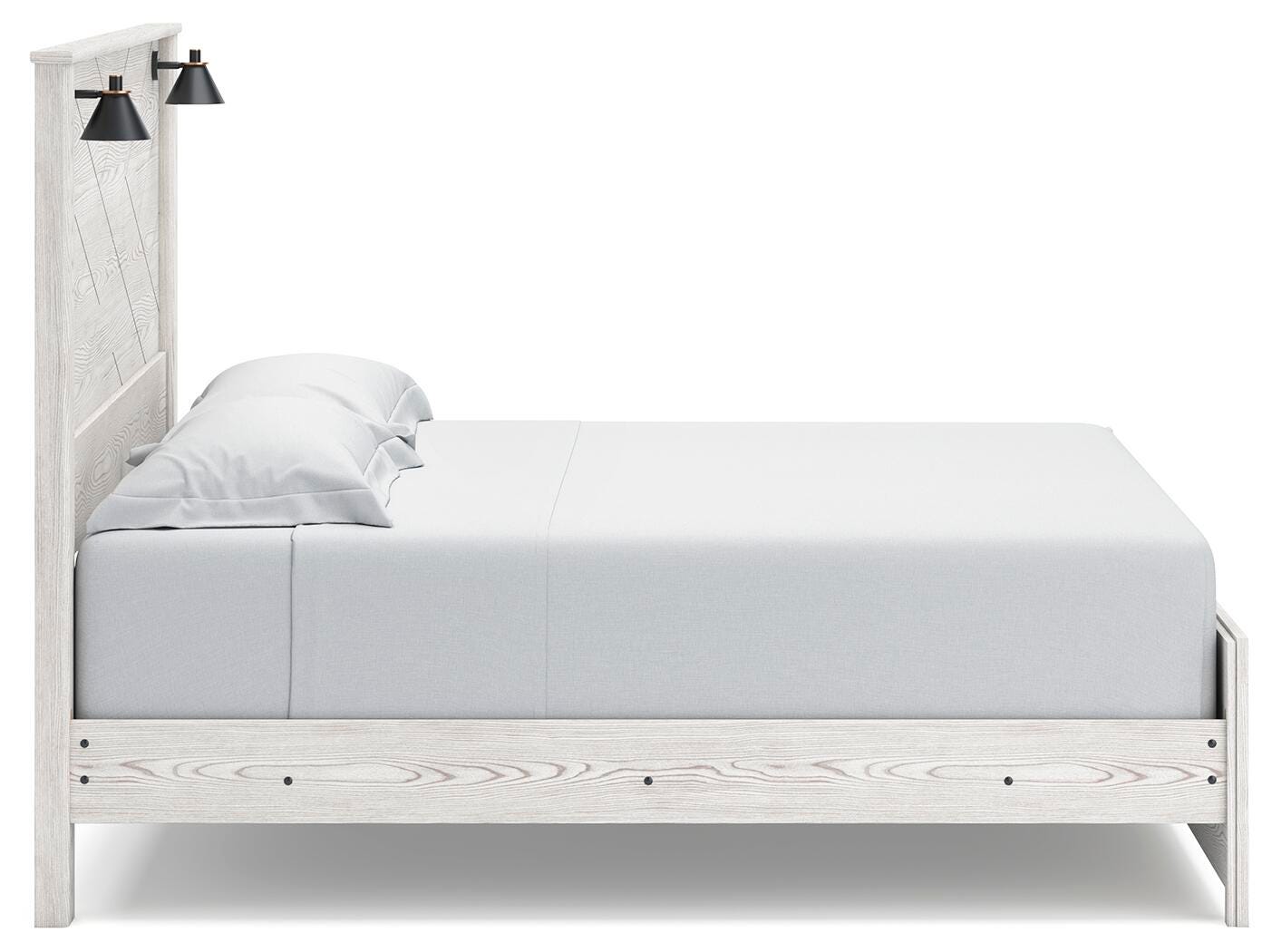 Gerridan Panel Bed, Dresser, Mirror and 2 Nightstands - White/Gray  (B1190-SI) - Image 8