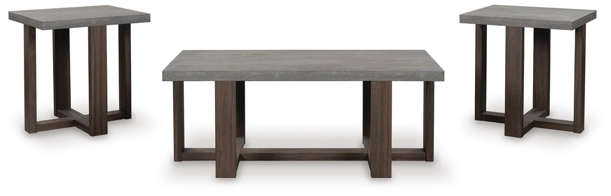 Dynnford Table (Set of 3) - Gray/Brown  (T216-SI) - Image 3