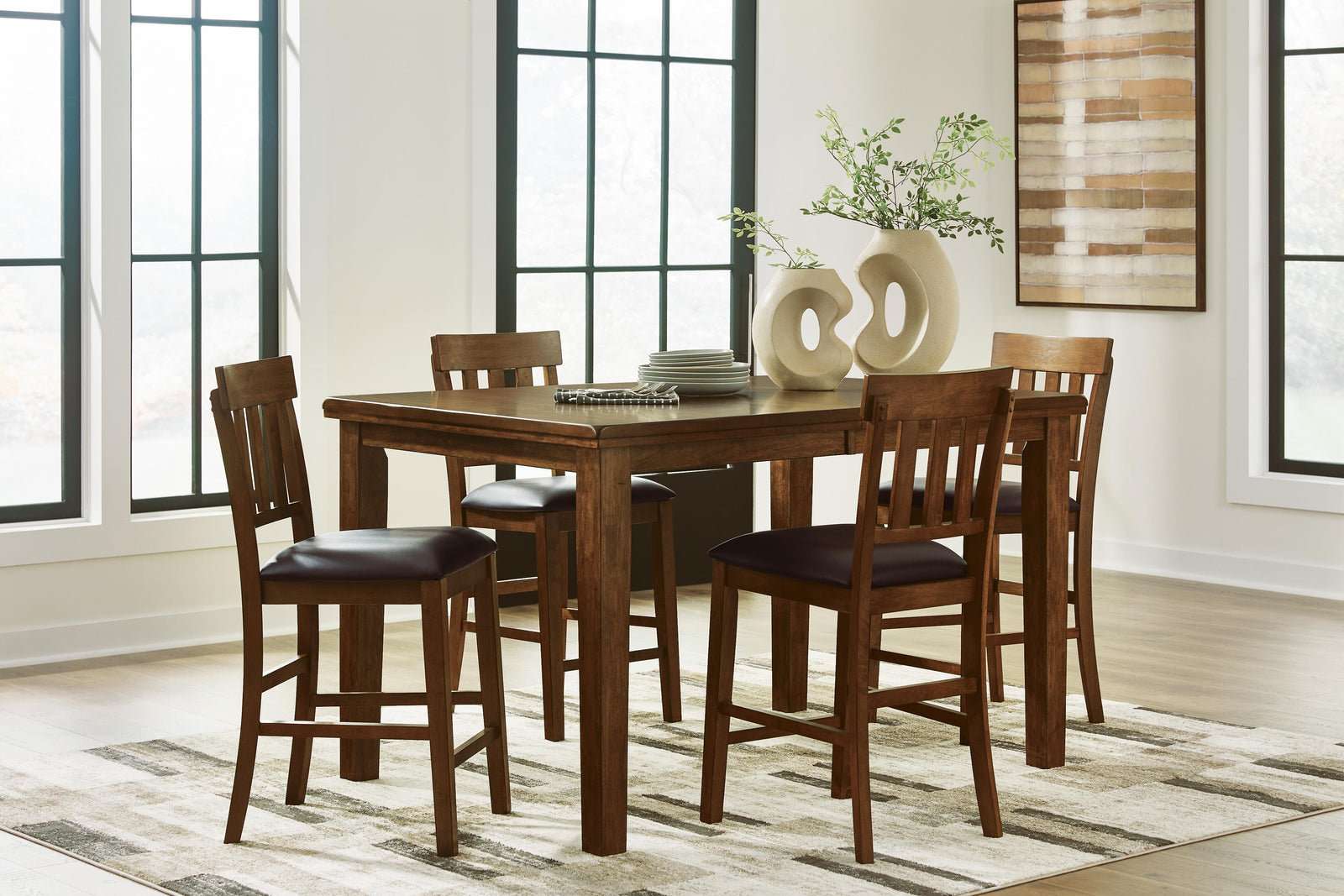 Ralene Counter Height Dining Table and 4 Barstools (D594-SI) - Image 12