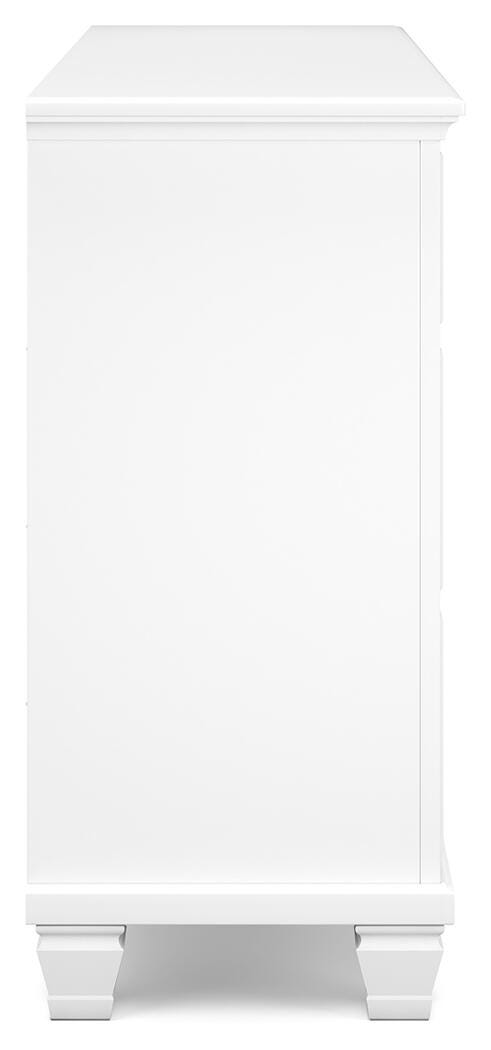 Fortman Panel Bed, Dresser and 2 Nightstands - White  (B680-SI) - Image 7