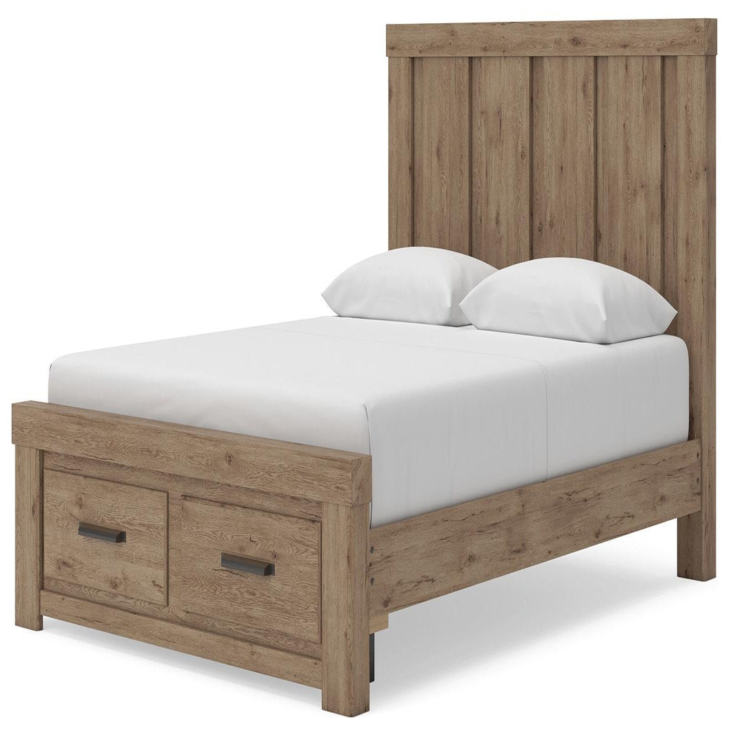Oliandon Queen Panel Storage Bed (PCB2844-SI) - Image 3