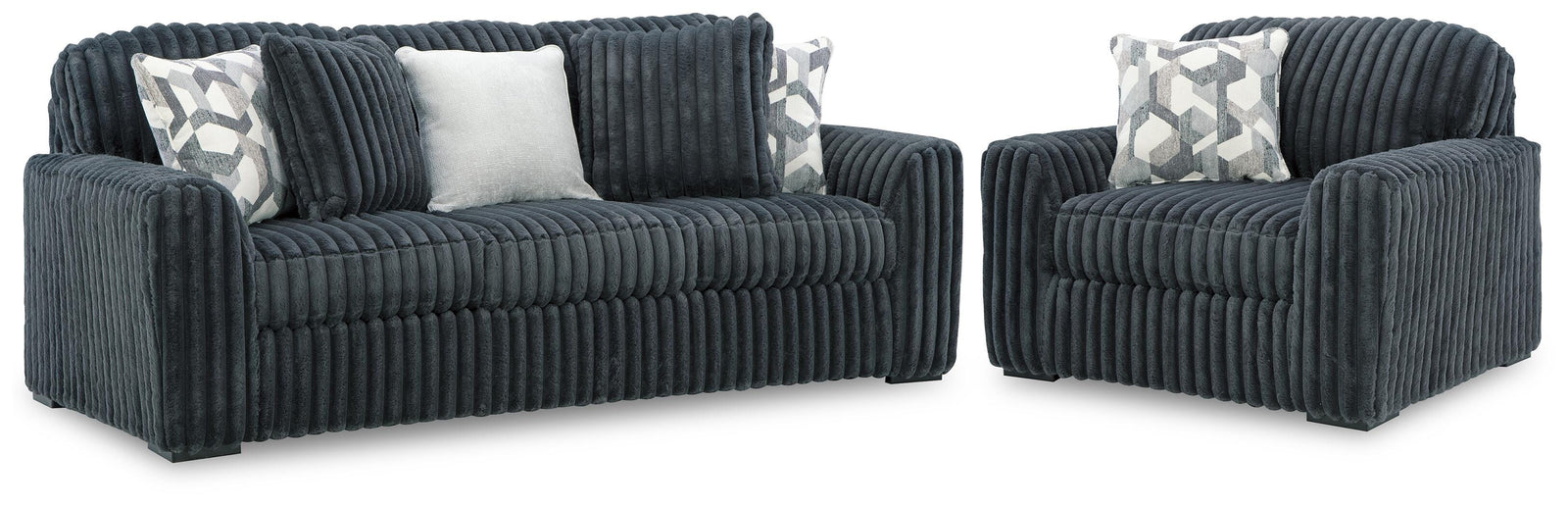 Midnight-Madness Sofa and Oversized Chair (98105-SI)