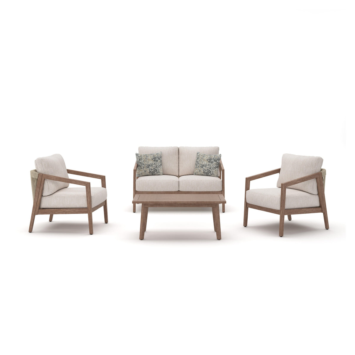 Nature Lane Outdoor Sofa/Chairs/Table (Set of 4) (PCP355-SI) - Image 3