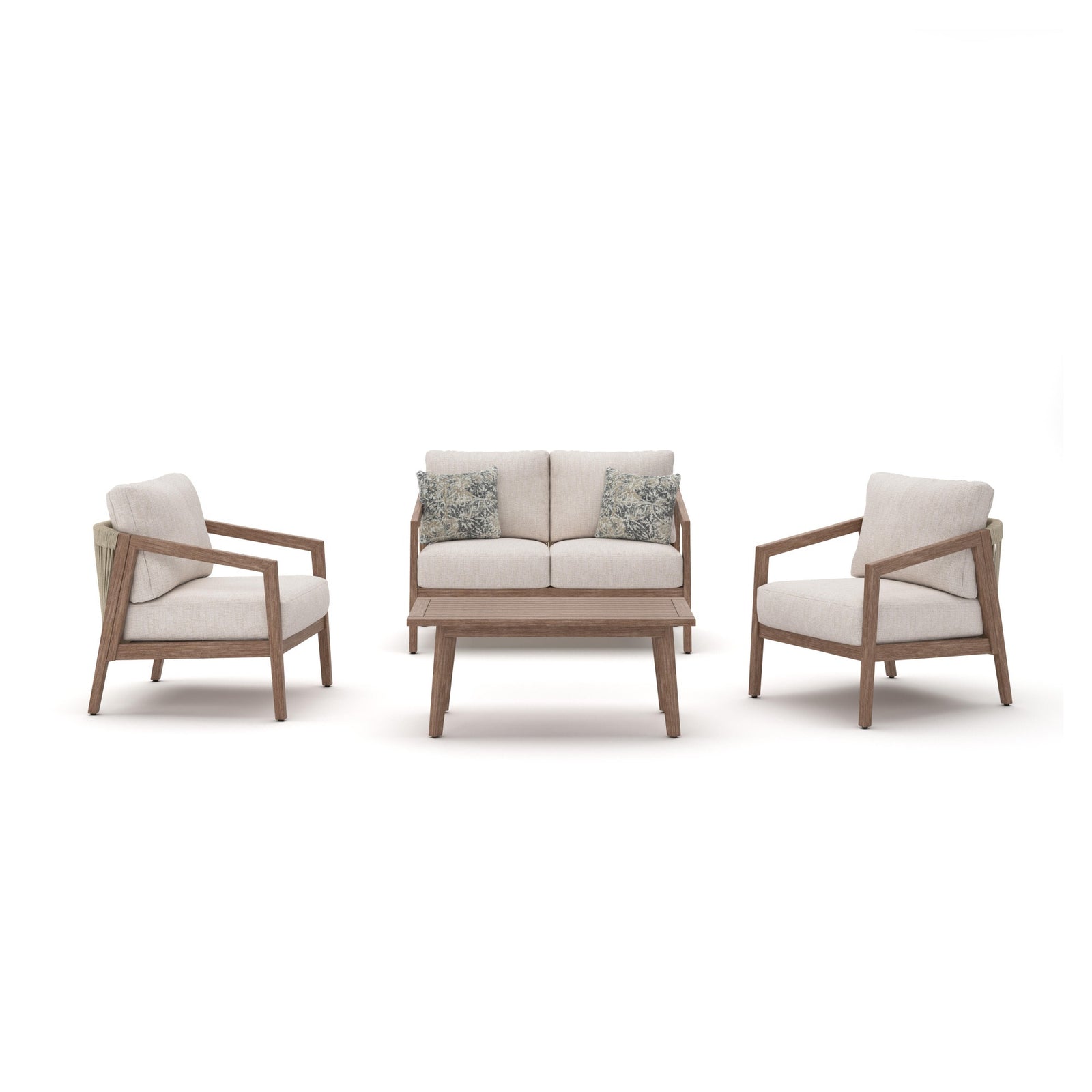 Nature Lane Outdoor Sofa/Chairs/Table (Set of 4) (PCP355-SI) - Image 3
