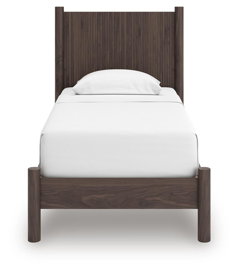 Pamytta Twin Panel Platform Bed, Dresser and Mirror (PCB2614-SI) - Image 9