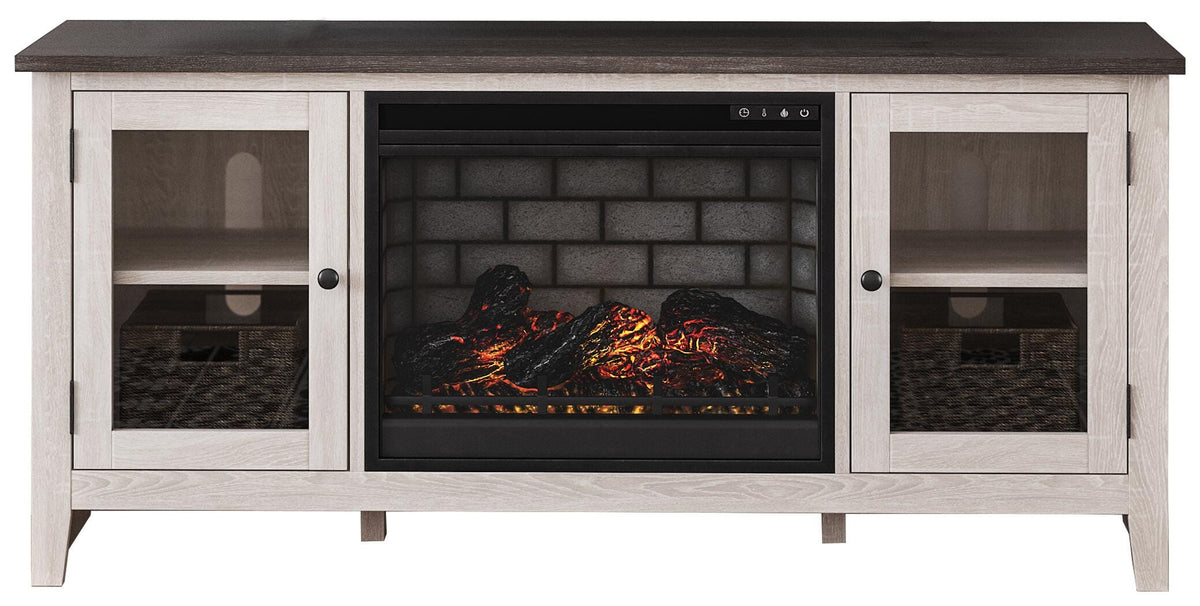 Dorrinson 60 TV Stand with Electric Fireplace (W287-SI)