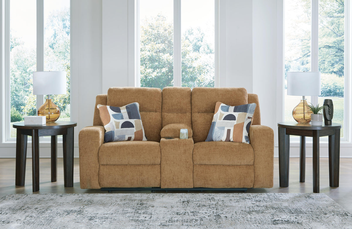 Kanlow Reclining Loveseat with Console (38605-SI) - Image 15