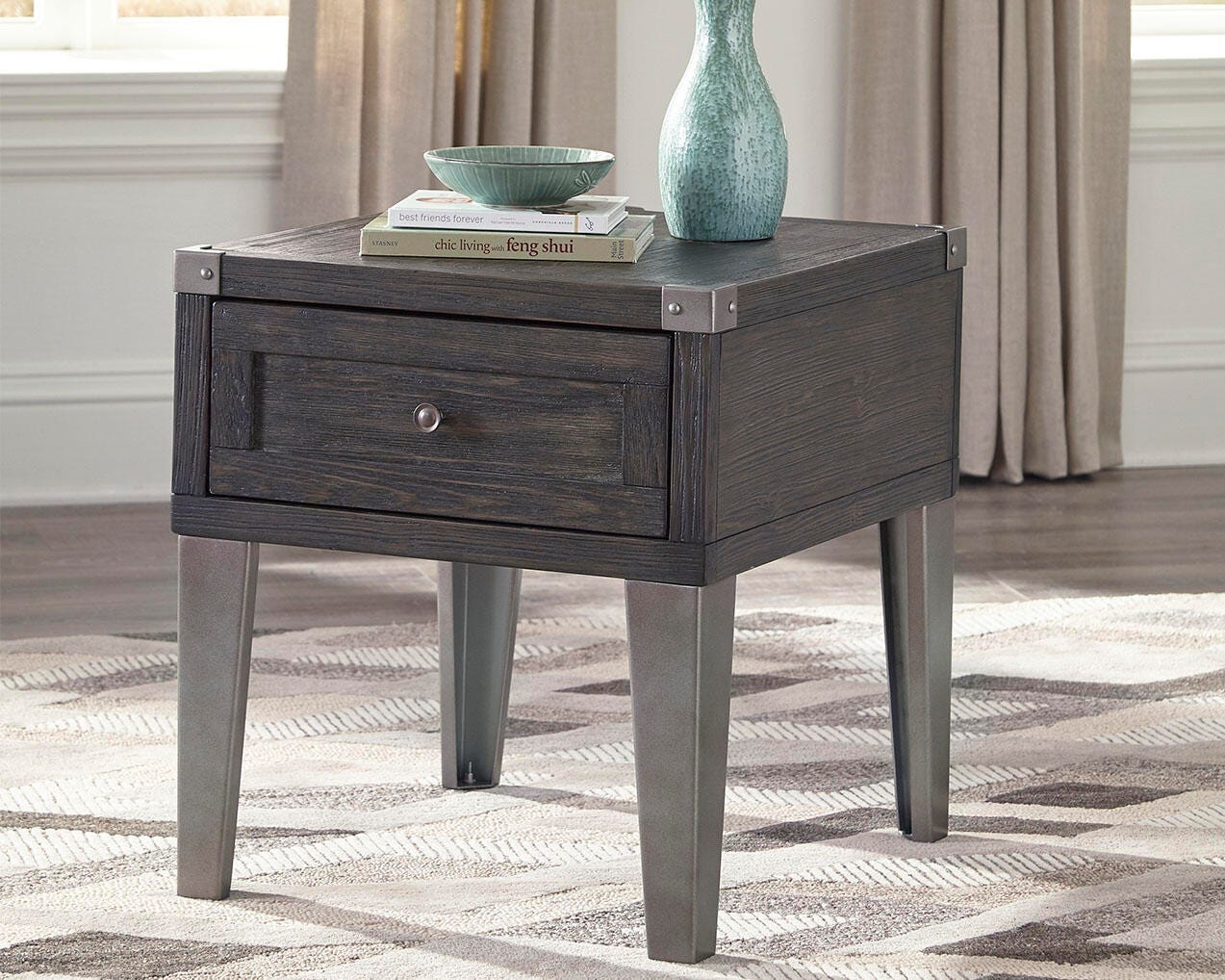 Todoe Coffee Table and 2 End Tables - Dark Gray  (T901-SI) - Image 6