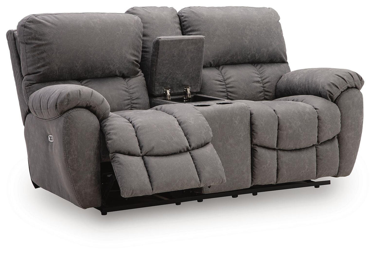 Bakerstein Power Reclining Loveseat with Console (PC12503-SI) - Image 4