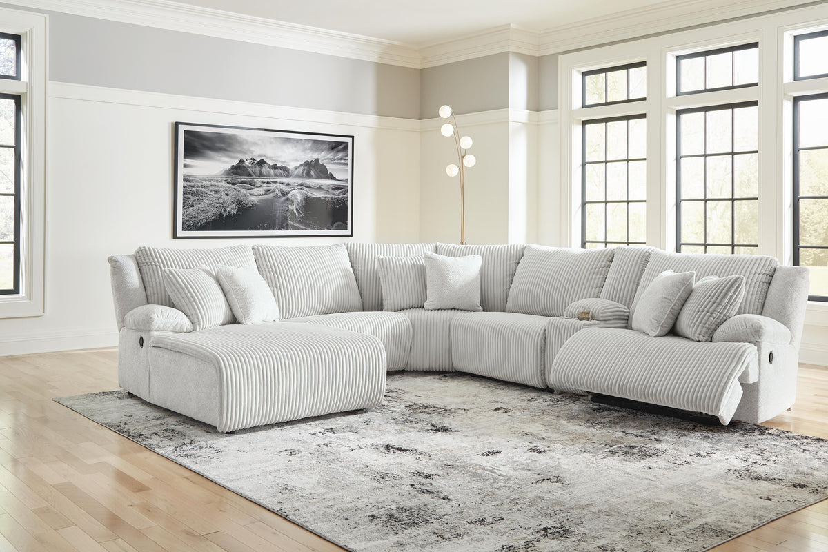 Top Tier 6-Piece Reclining Sectional with Chaise (92706-SI) - Image 4