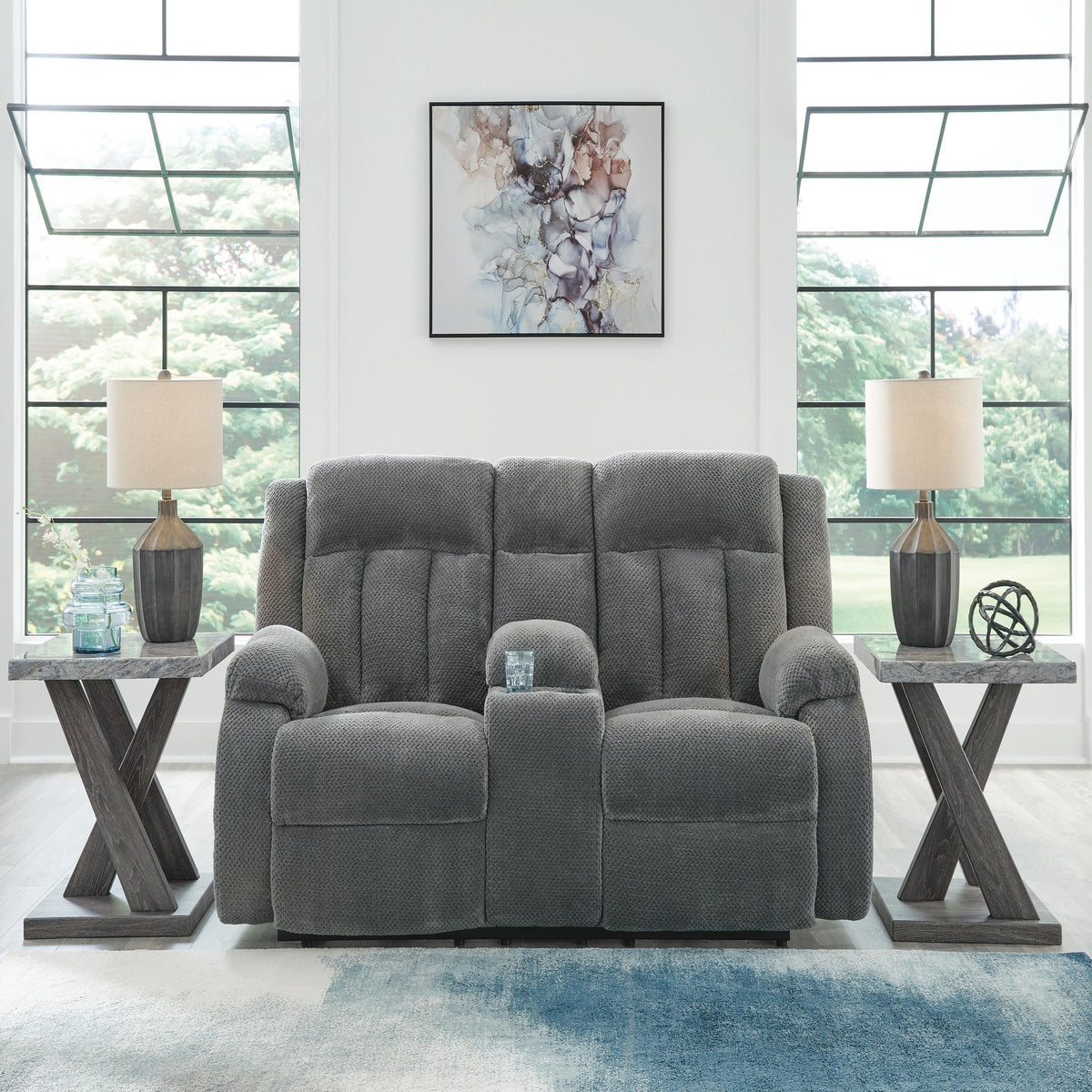 Observation Power Reclining Sofa with Drop Down Table (PC21405-SI) - Image 15