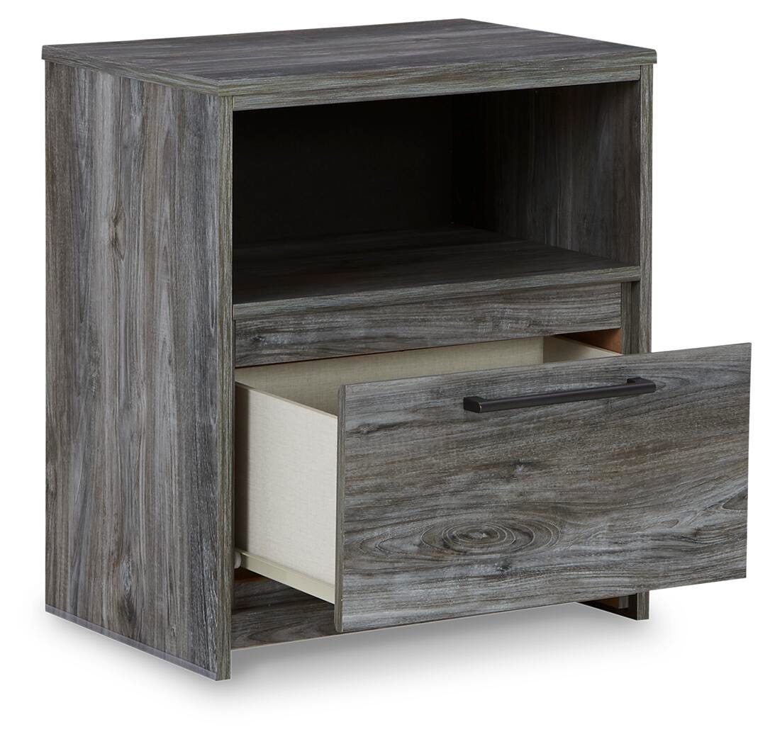 Baystorm Panel Headboard Bed. Dresser, Mirror, Chest and Nightstand - Gray  (B221-SI) - Image 8