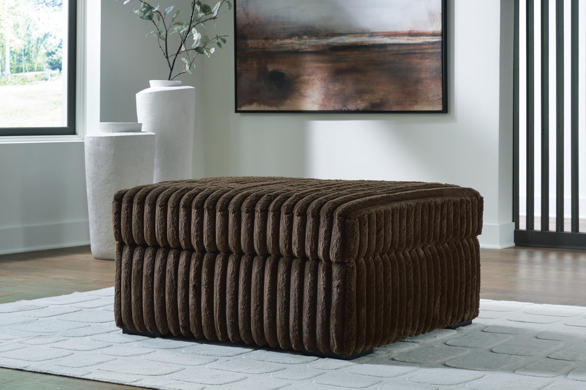 Midnight-Madness 4-Piece Sectional and Oversized Accent Ottoman (98104-SI) - Image 13