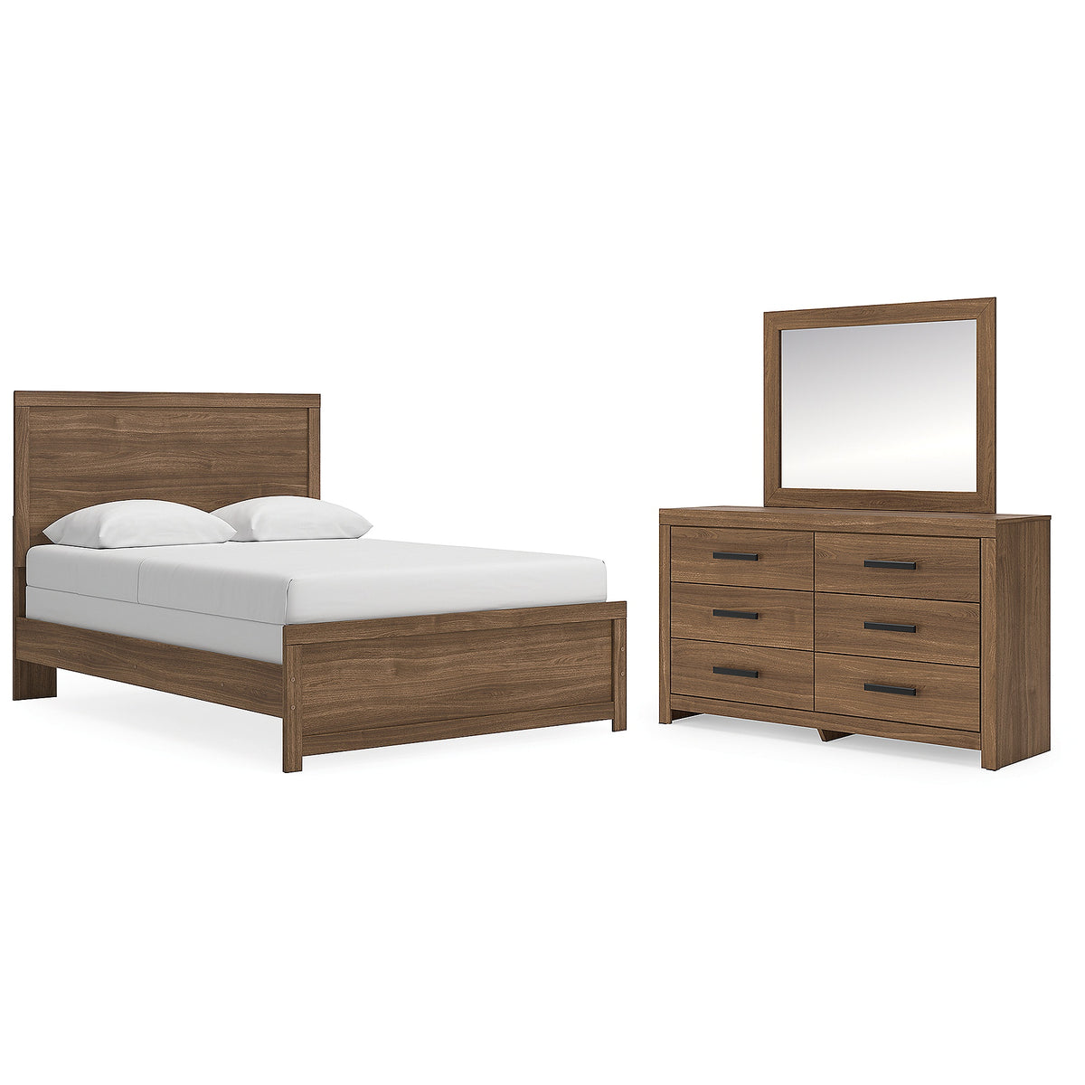 Broachmyn Queen Panel Bed, Dresser and Mirror (PCB1116-SI)