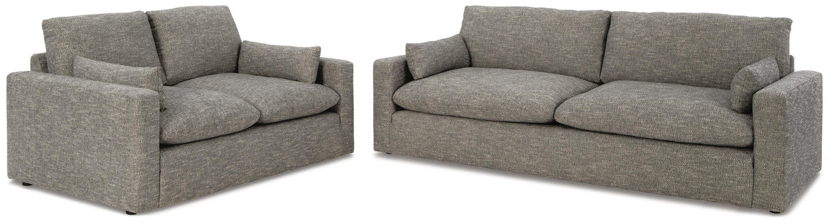 Dramatic Sofa and Loveseat (11702-SI)