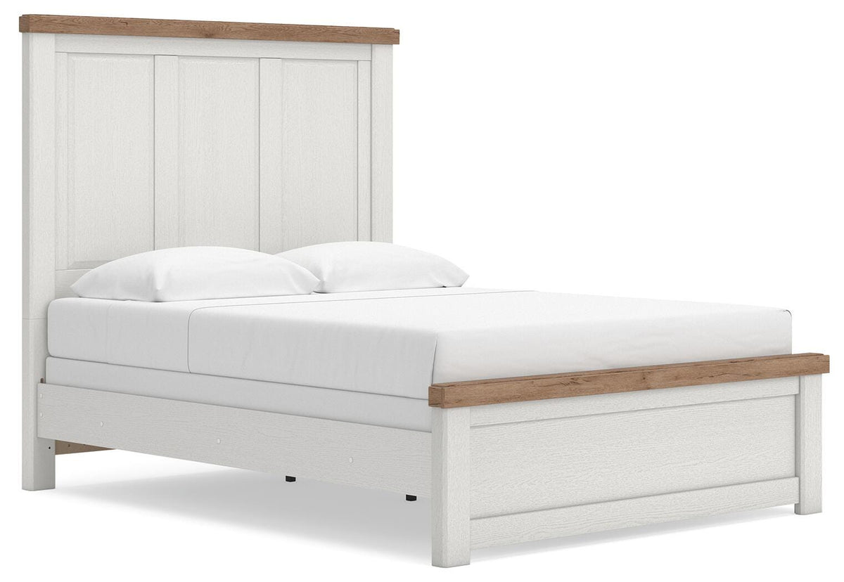 Savonport Panel Bed - White/Brown  (B4615-SI)
