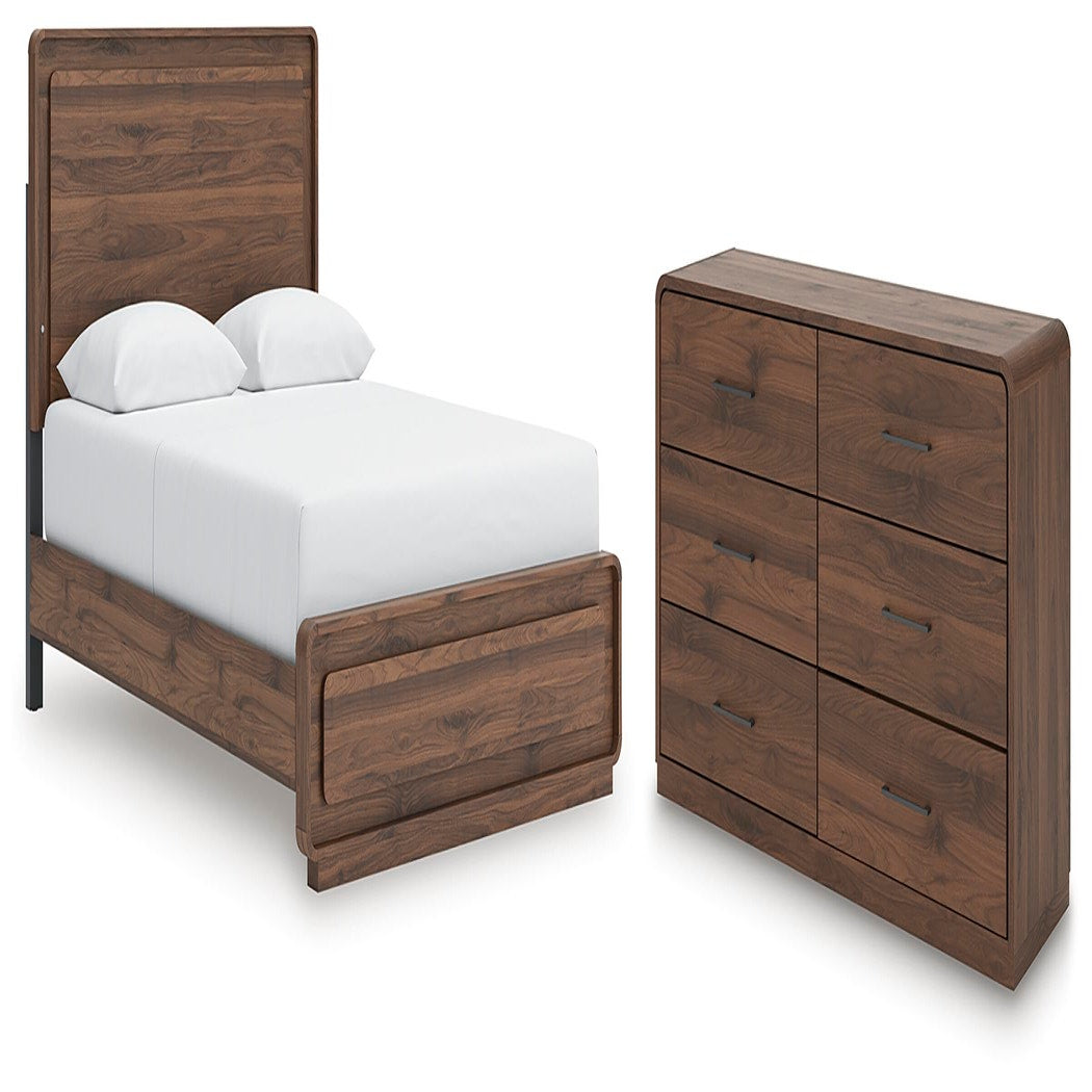 Fortlorn Queen Panel Bed and Dresser (PCB386-SI)