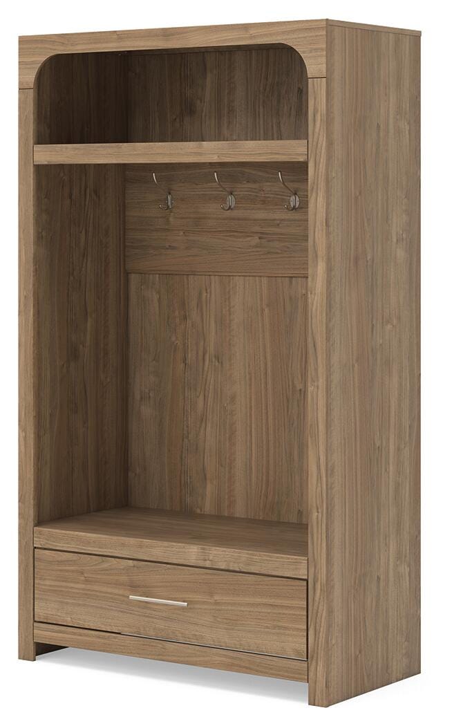 Dovander Hall Tree with Storage Bench (W1121-SI) - Image 2