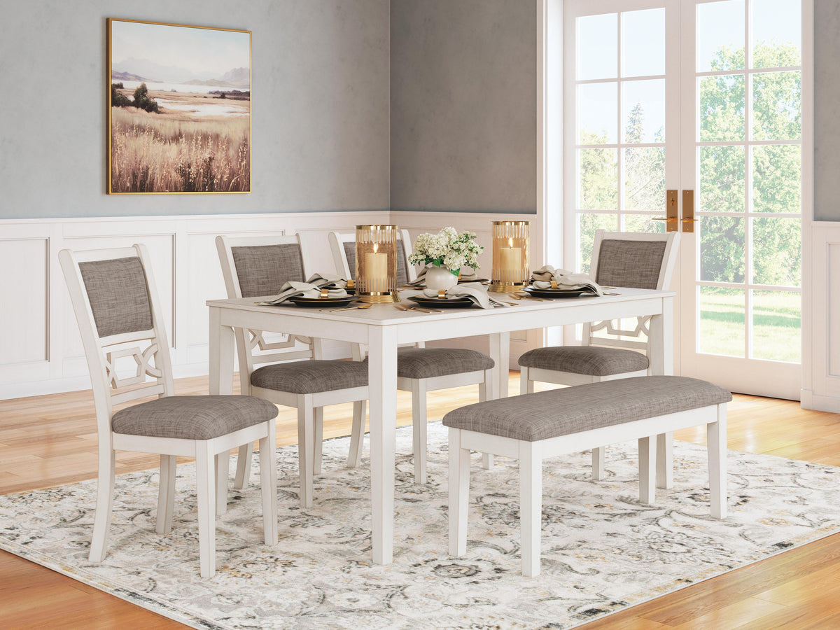 Erinberg Dining Table and 4 Chairs and Bench (Set of 6) (D423-SI) - Image 4