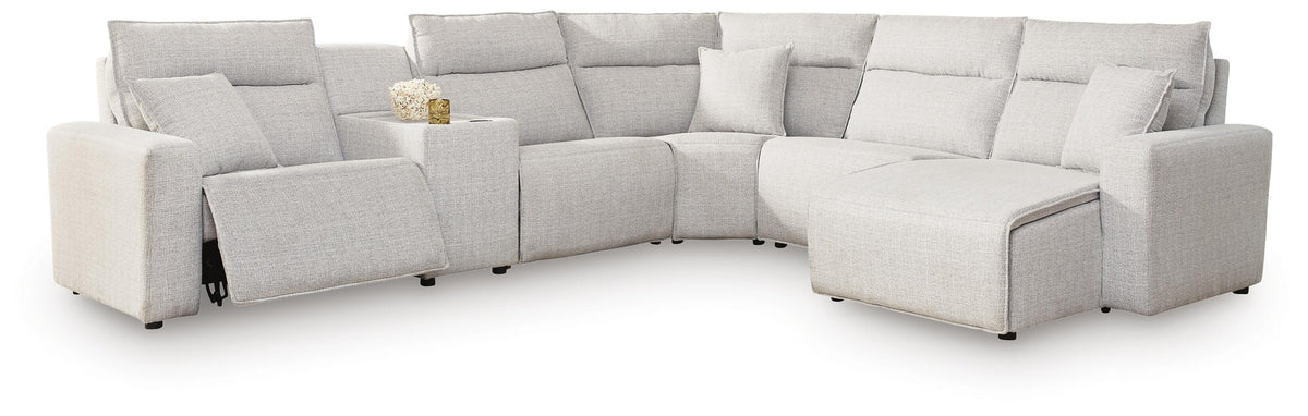 Modmax II 6-Piece Power Reclining Sectional with Chaise and Console (65907-SI)