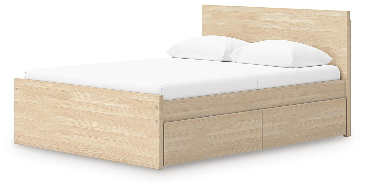 Onita Panel Platform Bed with 2 Side Storage (Youth) - Natural  (EB9632-SI) - Image 5