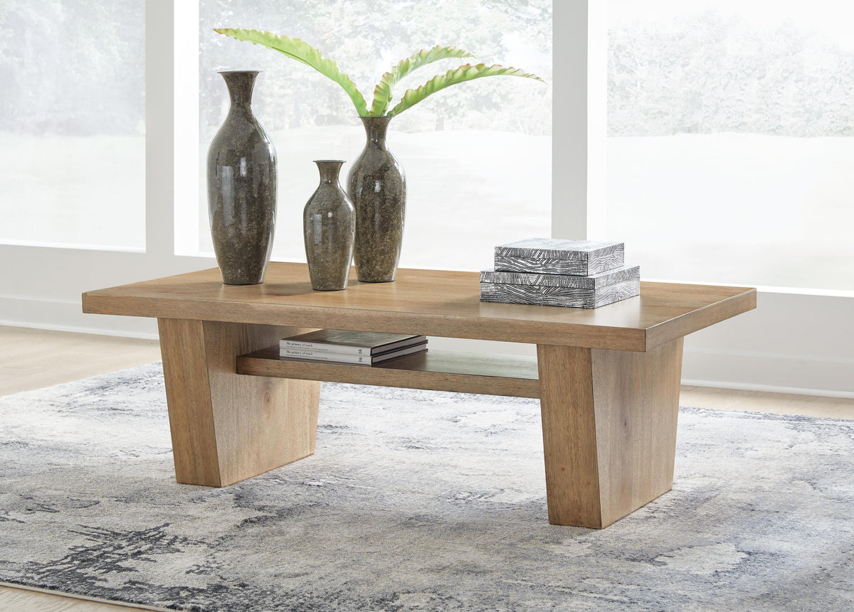 Kristiland Coffee Table - Light Brown  (T674-SI) - Image 6