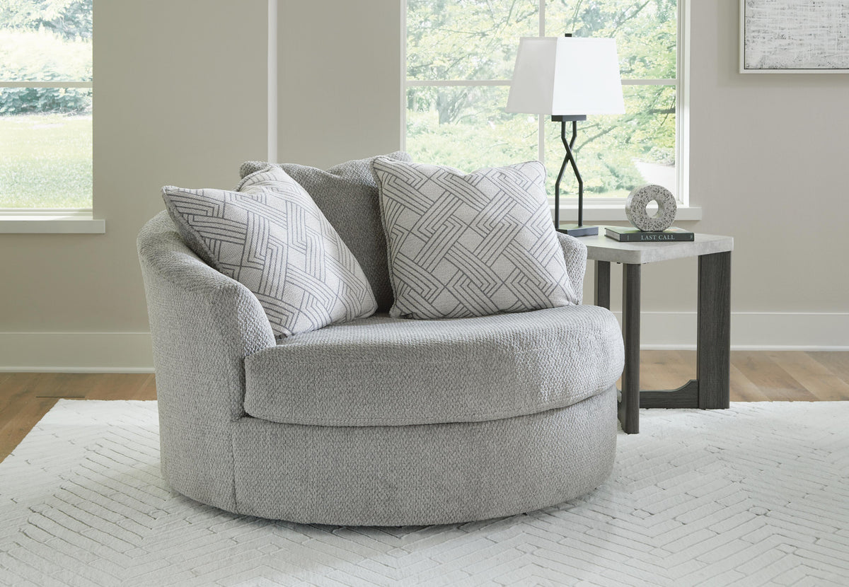 Casselbury Oversized Swivel Chair and Ottoman (52906-SI) - Image 9