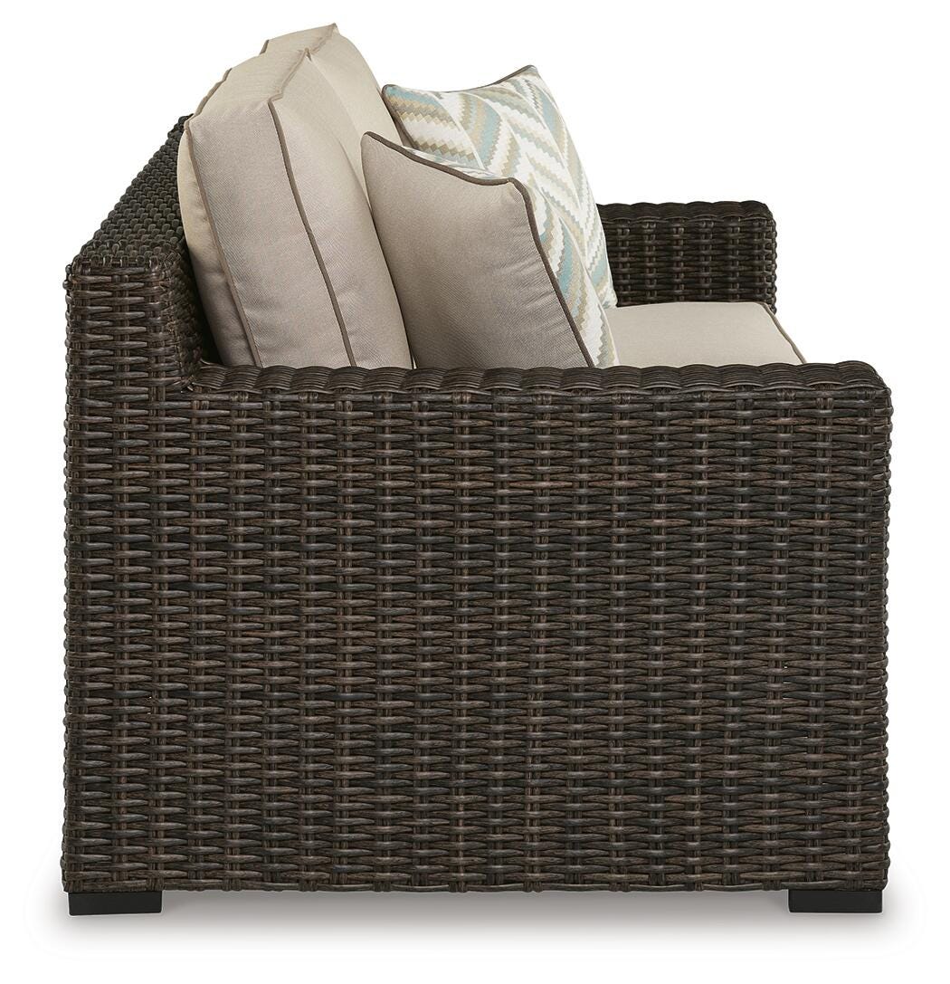 Coastline Bay Outdoor Loveseat with Cushion (P784-SI) - Image 3