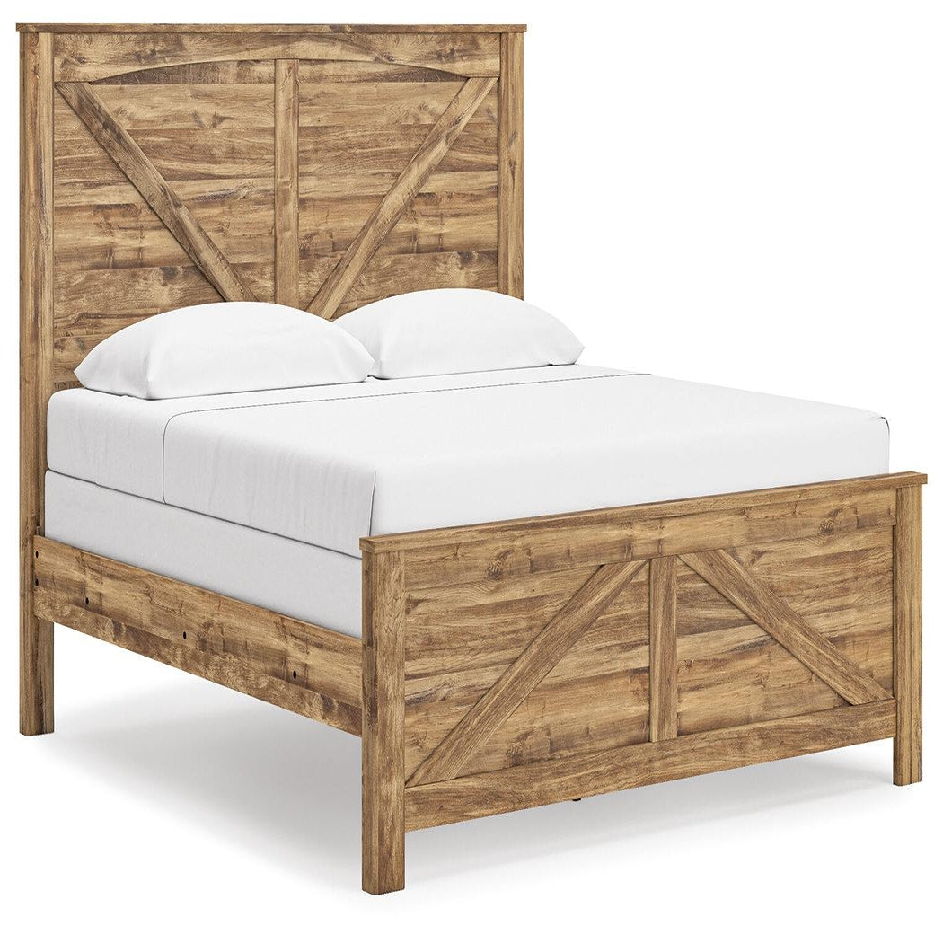 Maystonna King Crossbuck Panel Bed, Dresser, Mirror and Nightstand (PCB1580-SI) - Image 10