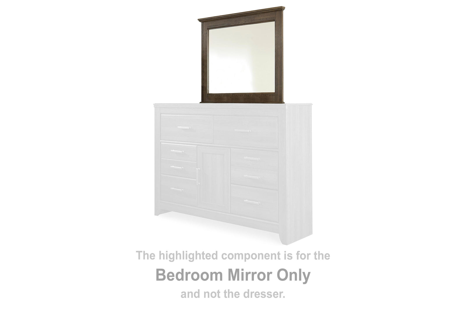 Juararo Bedroom Mirror - Dark Brown  (B251-SI) - Image 2