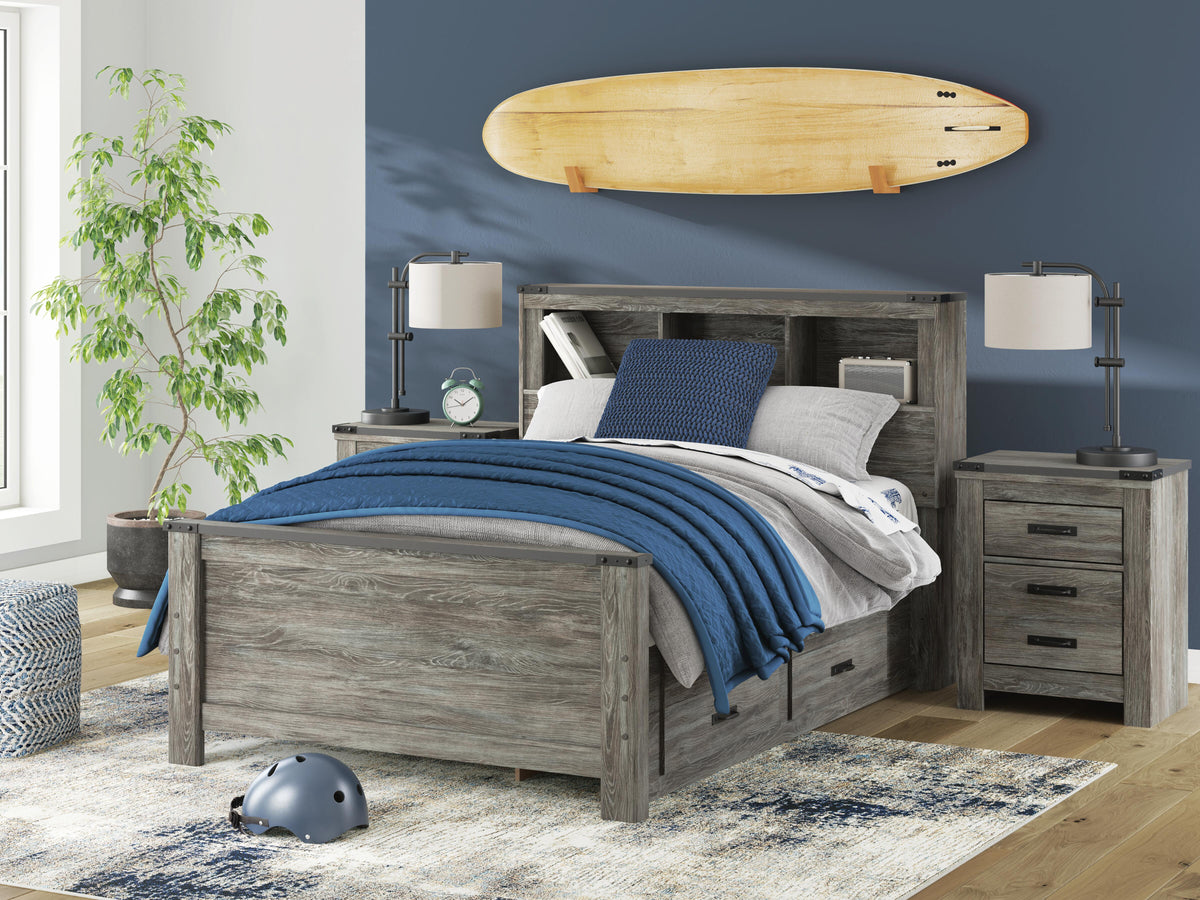 Frandern Bookcase Bed with Storage, Dresser and Mirror (B4480-SI) - Image 19