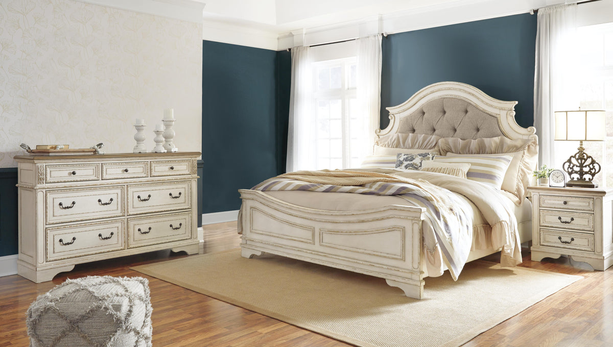 Realyn Bed, Dresser and 2 Nightstands - Two-tone  (B743-SI) - Image 13