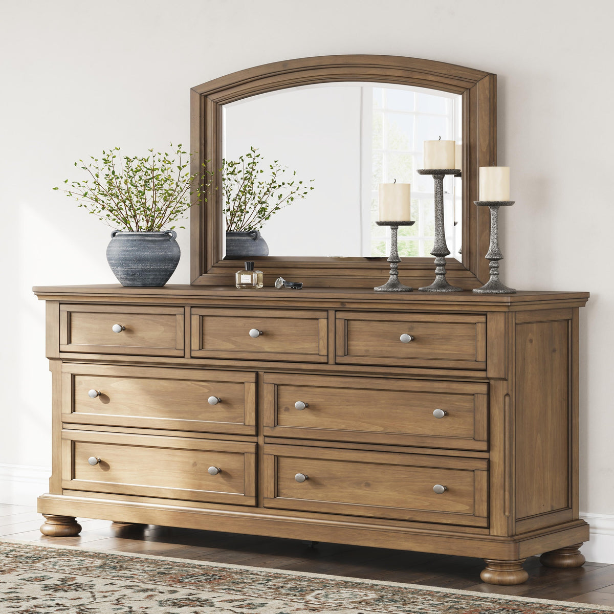 Feddinger Queen Sleigh Storage Bed, Dresser and Mirror (PCB779-SI) - Image 16