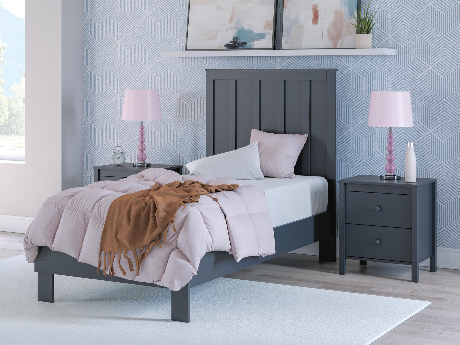 Simmenfort Platform Bed (Youth) - Navy Blue  (EB1528-SI) - Image 8
