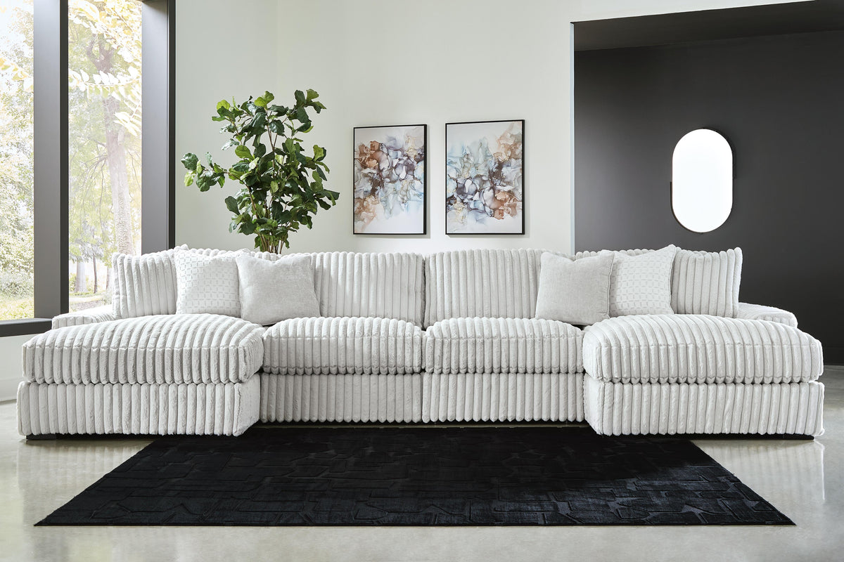 Stupendous 4-Piece Sectional with Double Chaise (25903-SI) - Image 2