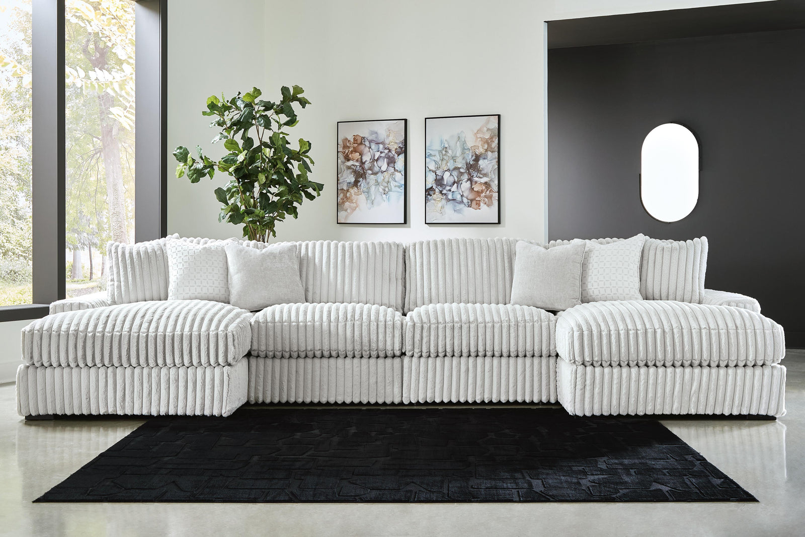 Stupendous 4-Piece Sectional with Double Chaise (25903-SI) - Image 2