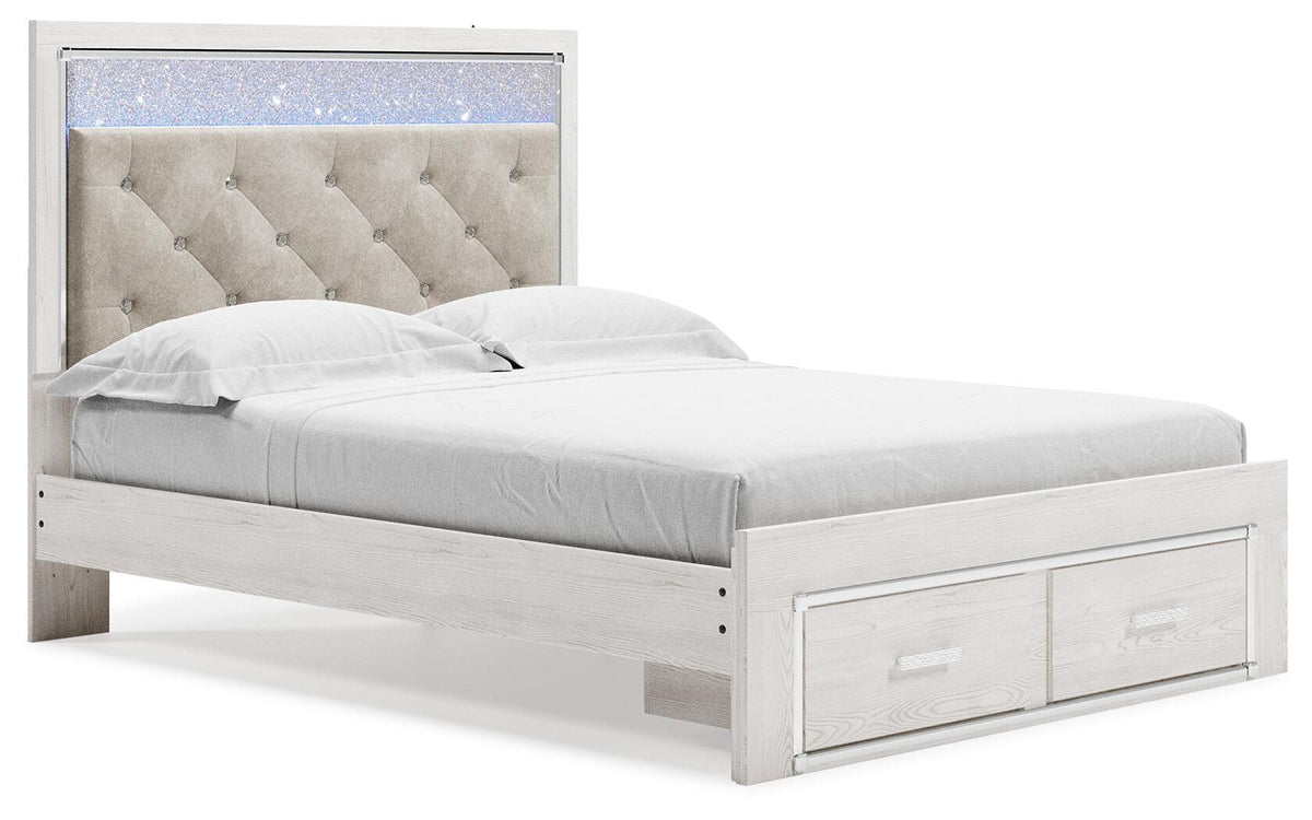 Altyra Upholstered Storage Bed - White  (B2640-SI)
