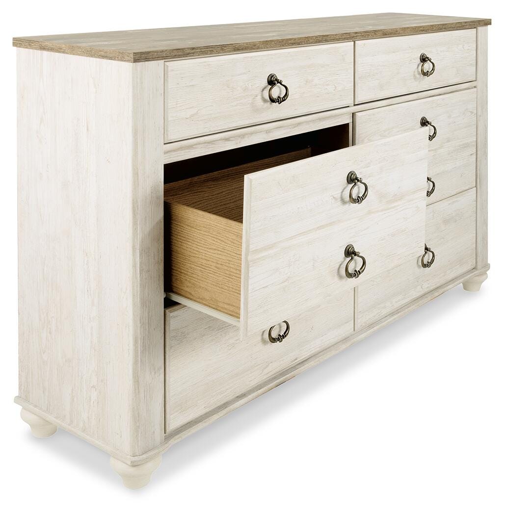 Willowton Panel Bed, Dresser, Chest and Nightstand (B267-SI) - Image 4