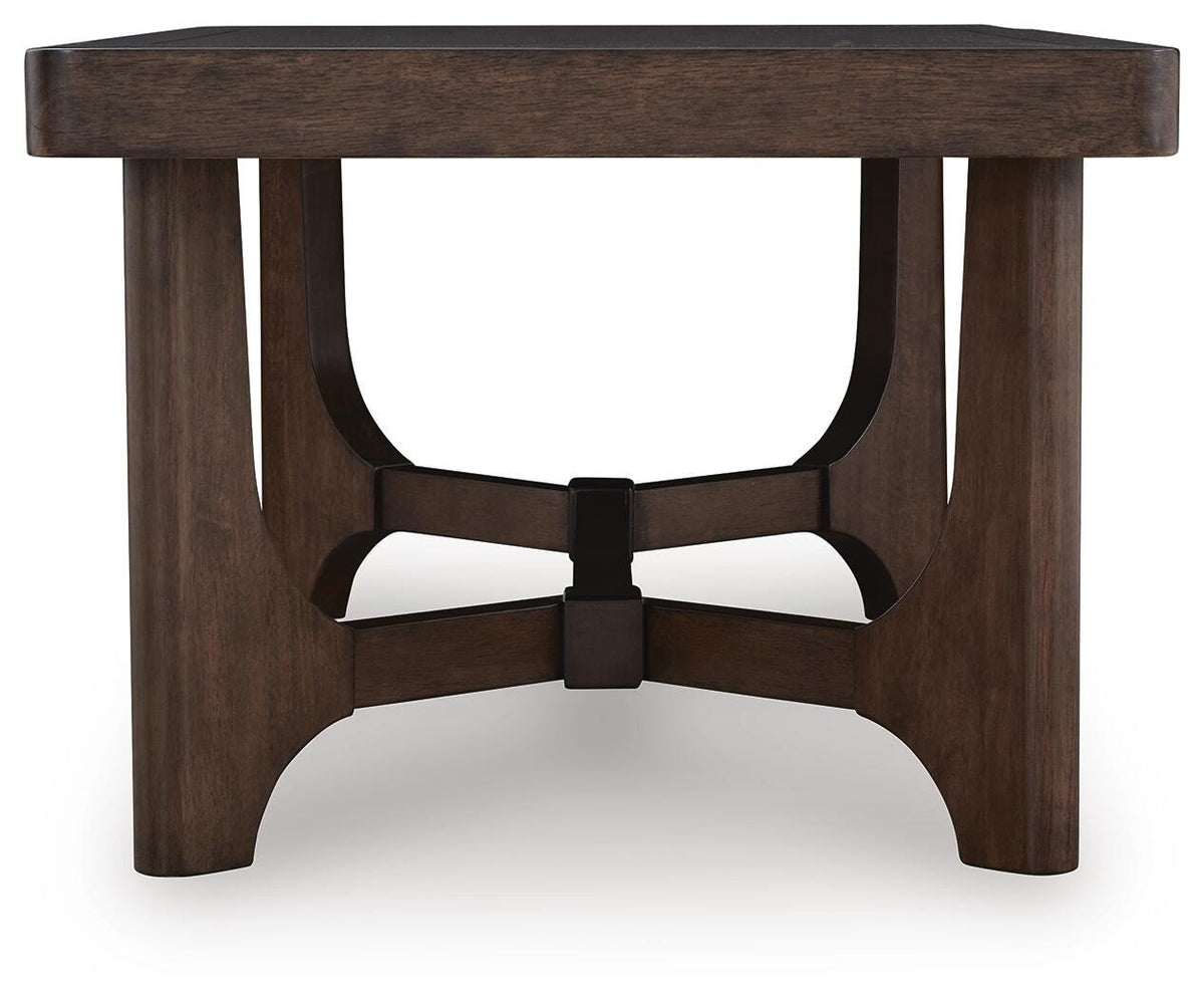 Korestone Coffee Table - Dark Brown  (T438-SI) - Image 4