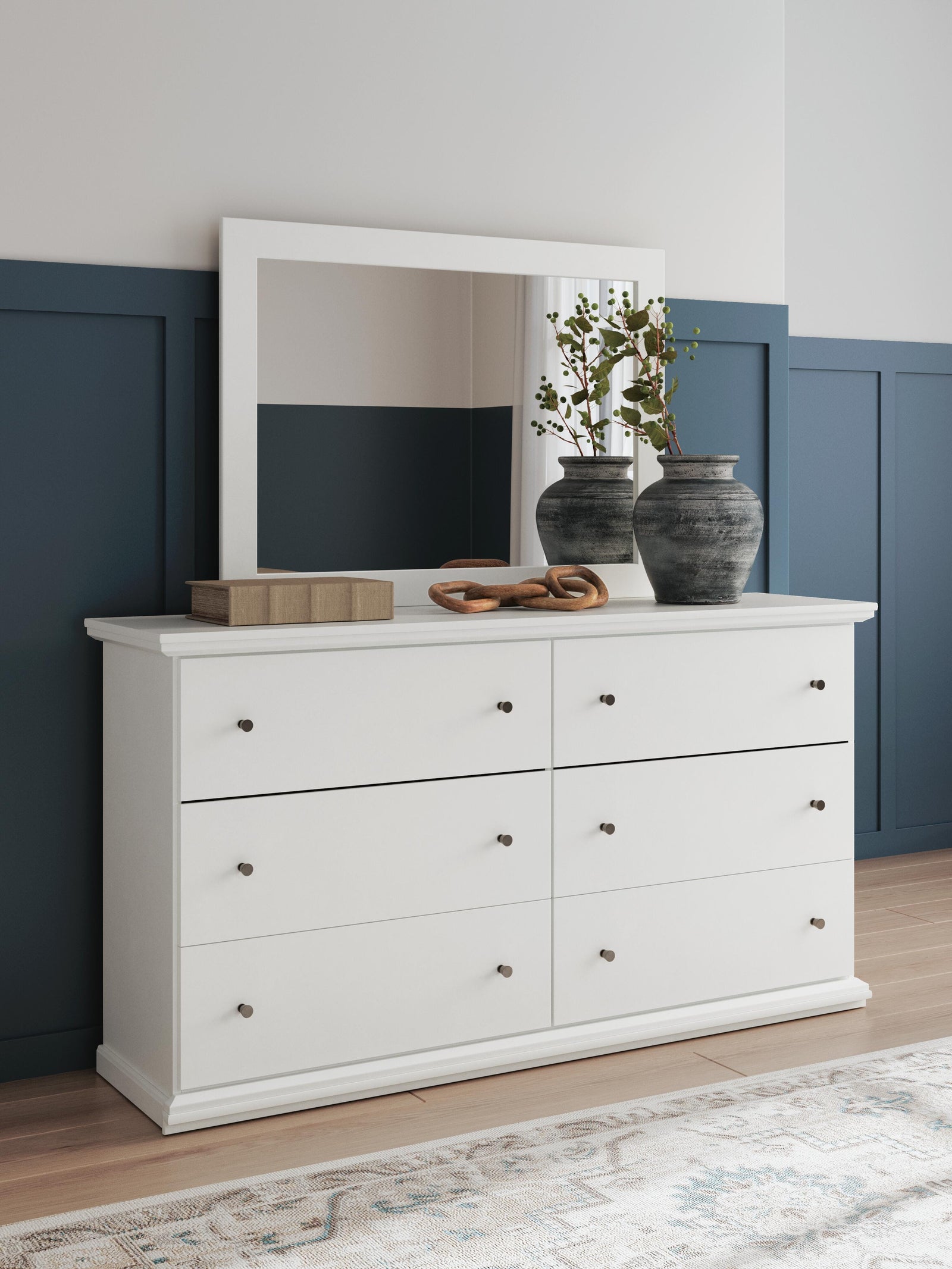 Bostwick Shoals Panel Bed, Dresser, Mirror and Nightstand - White  (B139-SI) - Image 17
