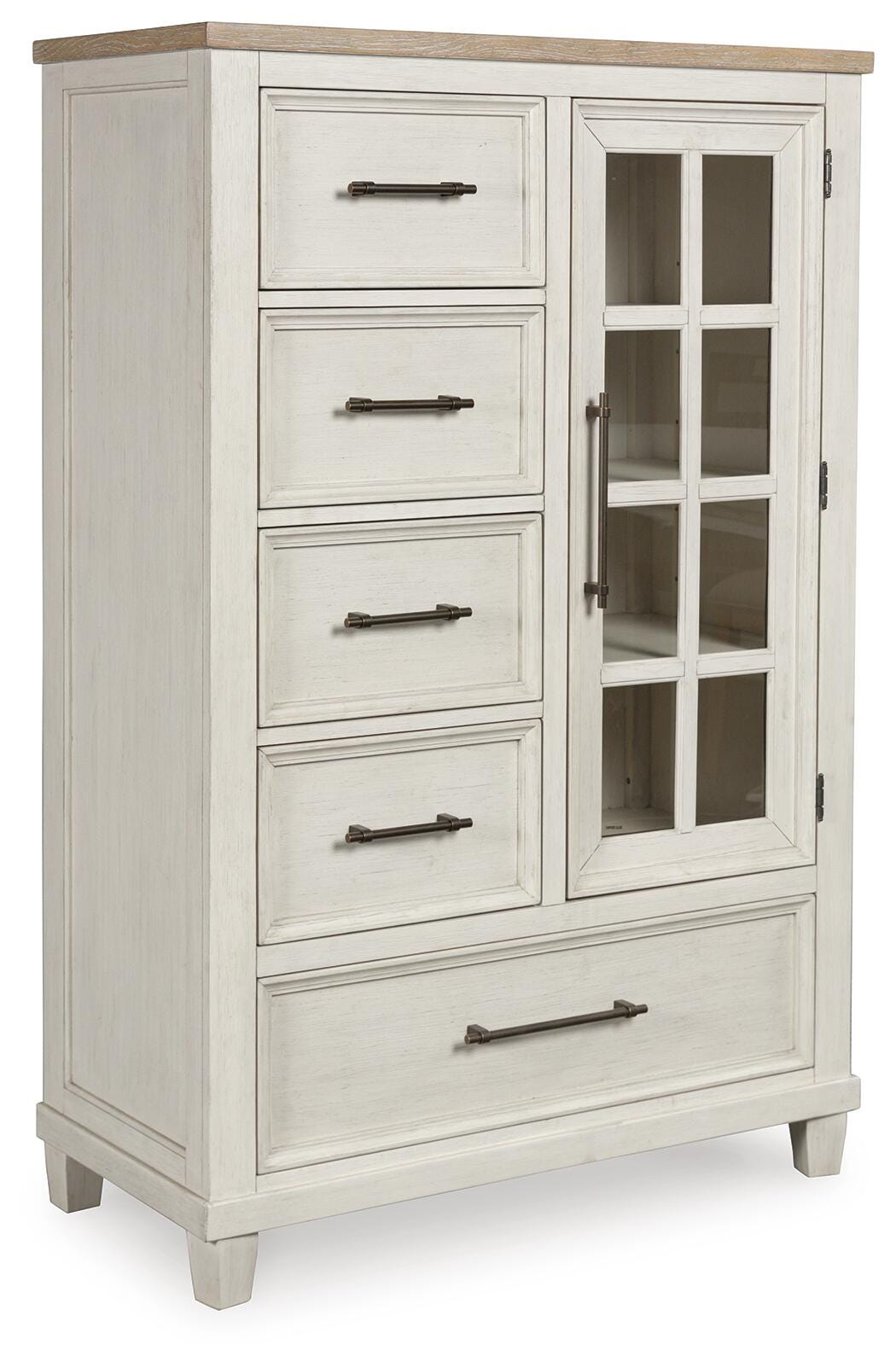 Shaybrock Door Chest - Antique White/Brown  (B683-SI) - Image 2