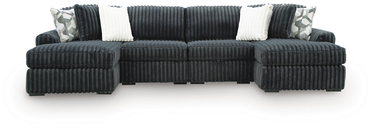 Midnight-Madness 4-Piece Double Chaise Sectional (98105-SI)