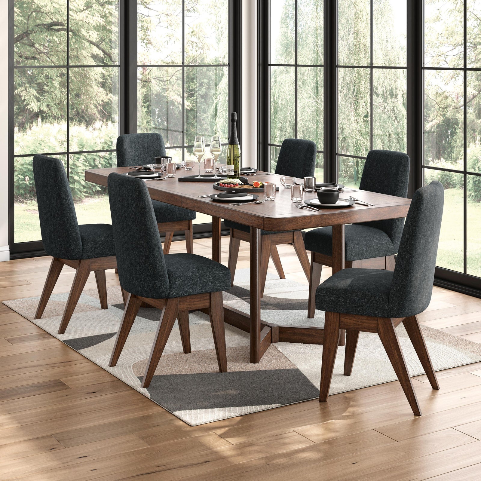 Dilenno Extension Dining Table and 6 Chairs (PCD857-SI) - Image 13