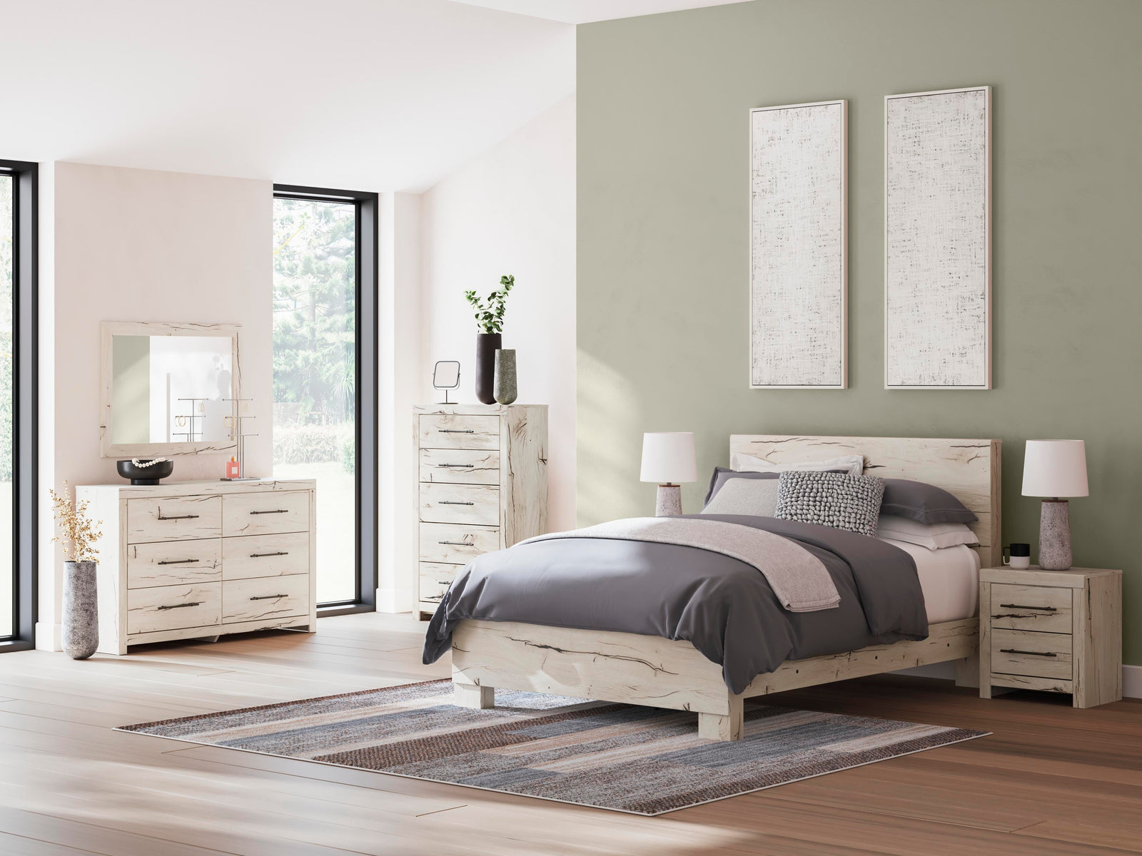 Lawroy Panel Bed, Dresser and Mirror - Light Natural  (B2310-SI) - Image 12